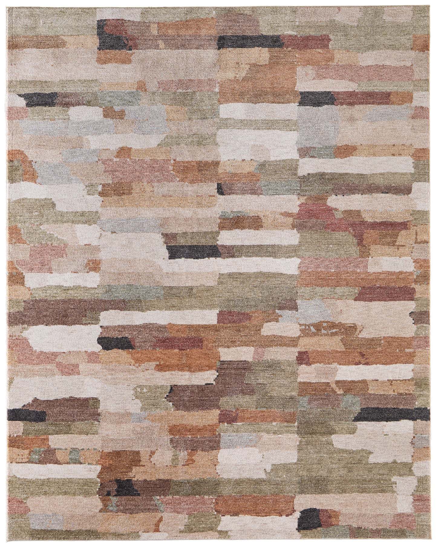 Pearson Modern Abstract/Color Block Brown/Tan/Green - Feizy Rug