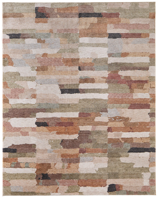 Pearson Modern Abstract/Color Block Brown/Tan/Green - Feizy Rug