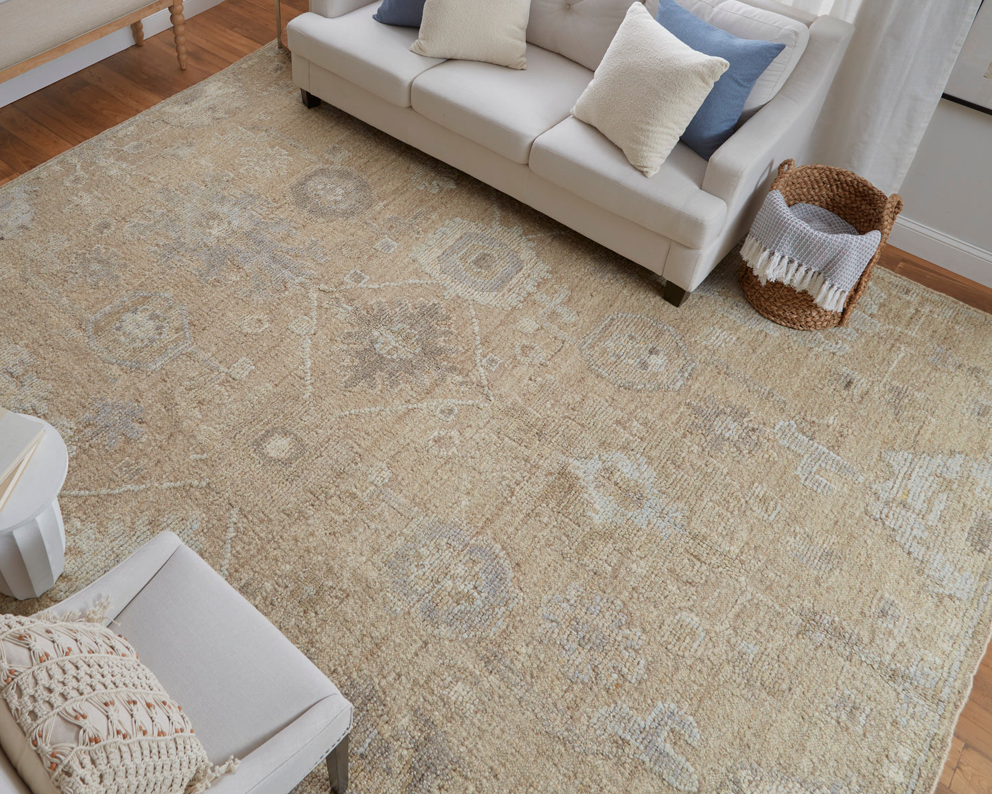 Grafton Transitional/Craftsman/Bohemian & Eclectic Floral & Botanical Tan/Gray/Ivory - Feizy Rug