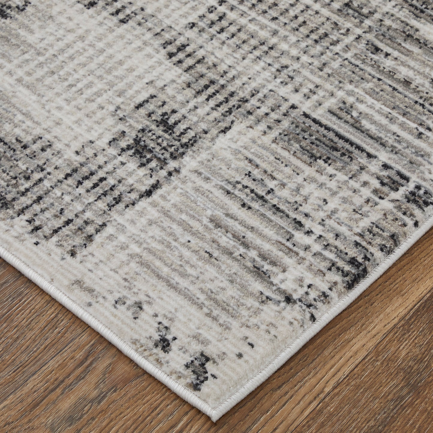 Sonora Modern/Industrial/Bohemian & Eclectic Gray/Ivory Runner  Feizy Rugs Small Parcel,Feizy Rugs,Sonora,Gray/Ivory,2'6" x 7'3",Runner,Polypropylene/Polyester/Viscose,Modern/Industrial/Bohemian & Eclectic,Turkey