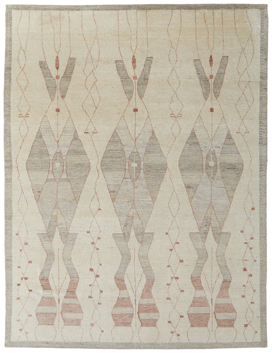 Kasbah Transitional/Global/Craftsman Tan/Gray/Red Area Rug