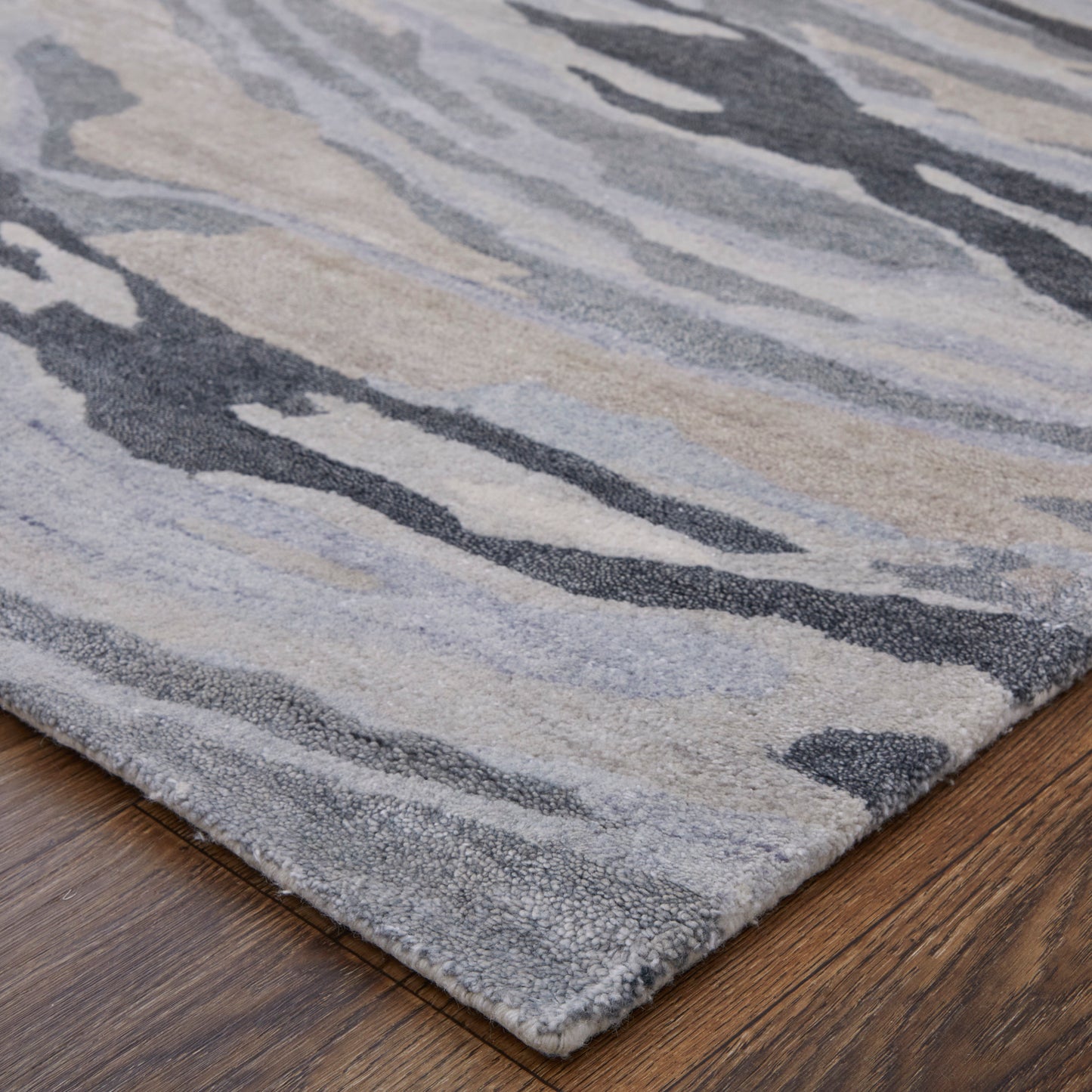 Dryden Transitional/Industrial/Casual Abstract/Watercolor Blue/Gray/Taupe - Feizy Rug