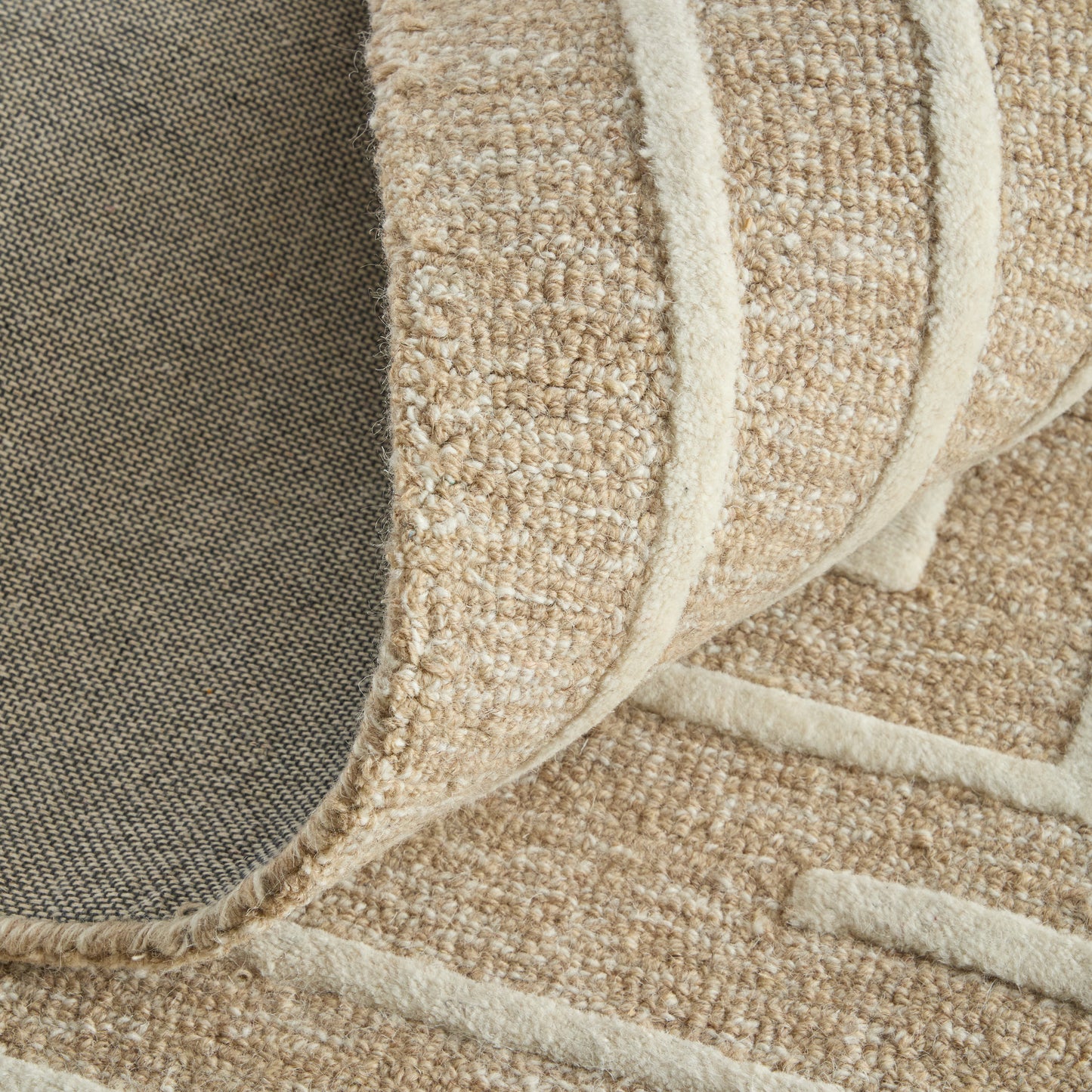 Fenner Transitional/Farmhouse/Casual Taupe/Ivory Accent Rug  Feizy Rugs Small Parcel,Feizy Rugs,Fenner,Taupe/Ivory,2' x 3',Accent Rug,Wool,Transitional/Farmhouse/Casual,India