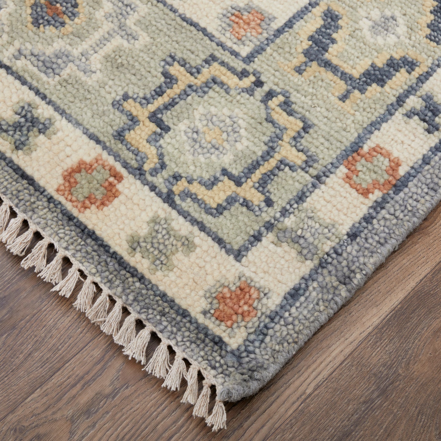 Fillmore Transitional/Bohemian & Eclectic/Craftsman Blue/Taupe/Gray Accent Rug