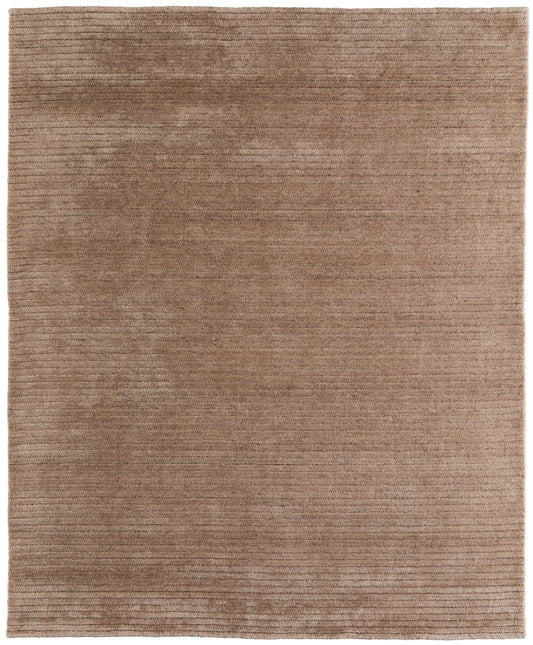 Cornerstone Modern/Casual Solid/Stripes Tan - Feizy Rug