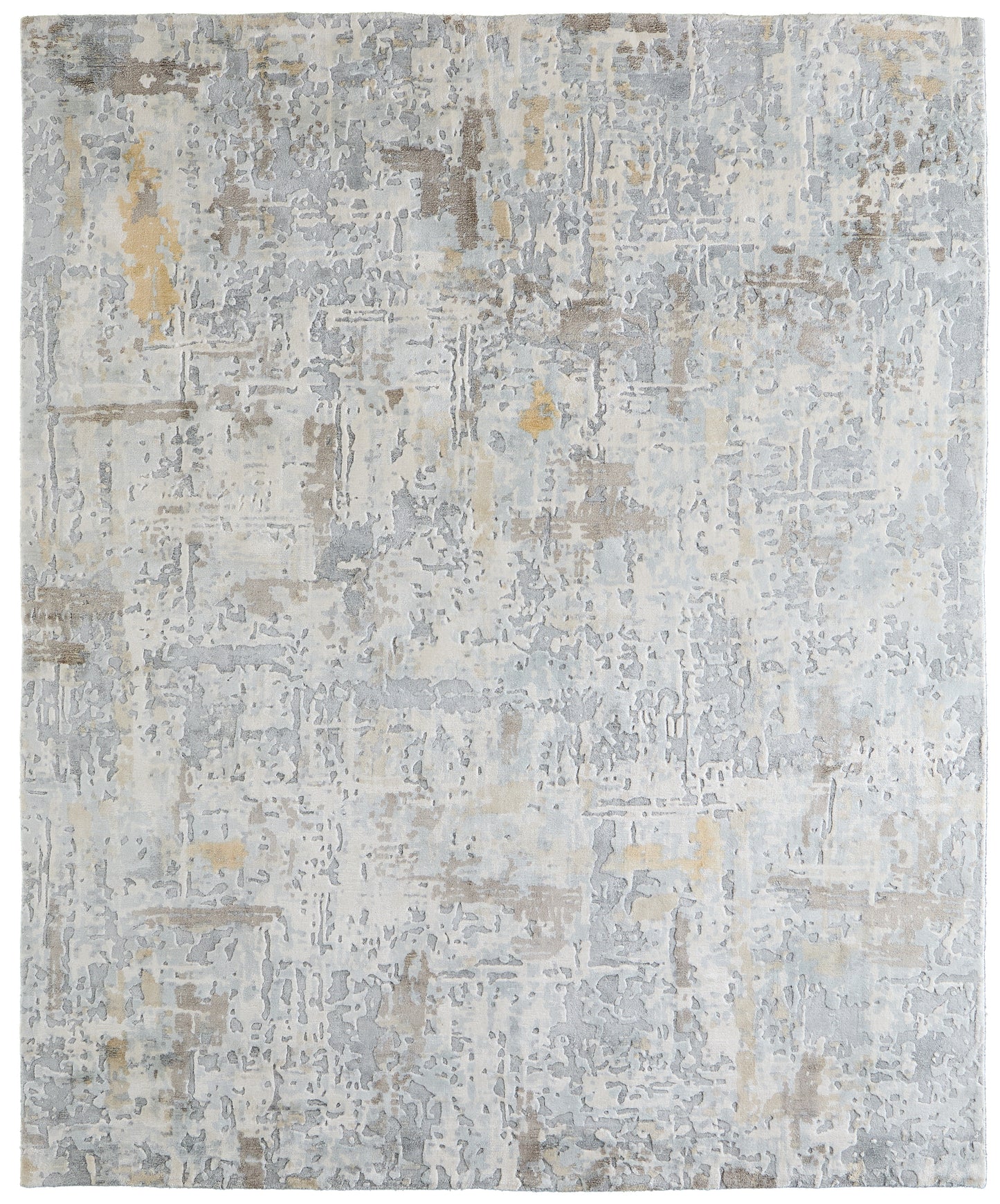 Braden Modern/Industrial/Casual Abstract/Watercolor Blue/Gray/Brown - Feizy Rug