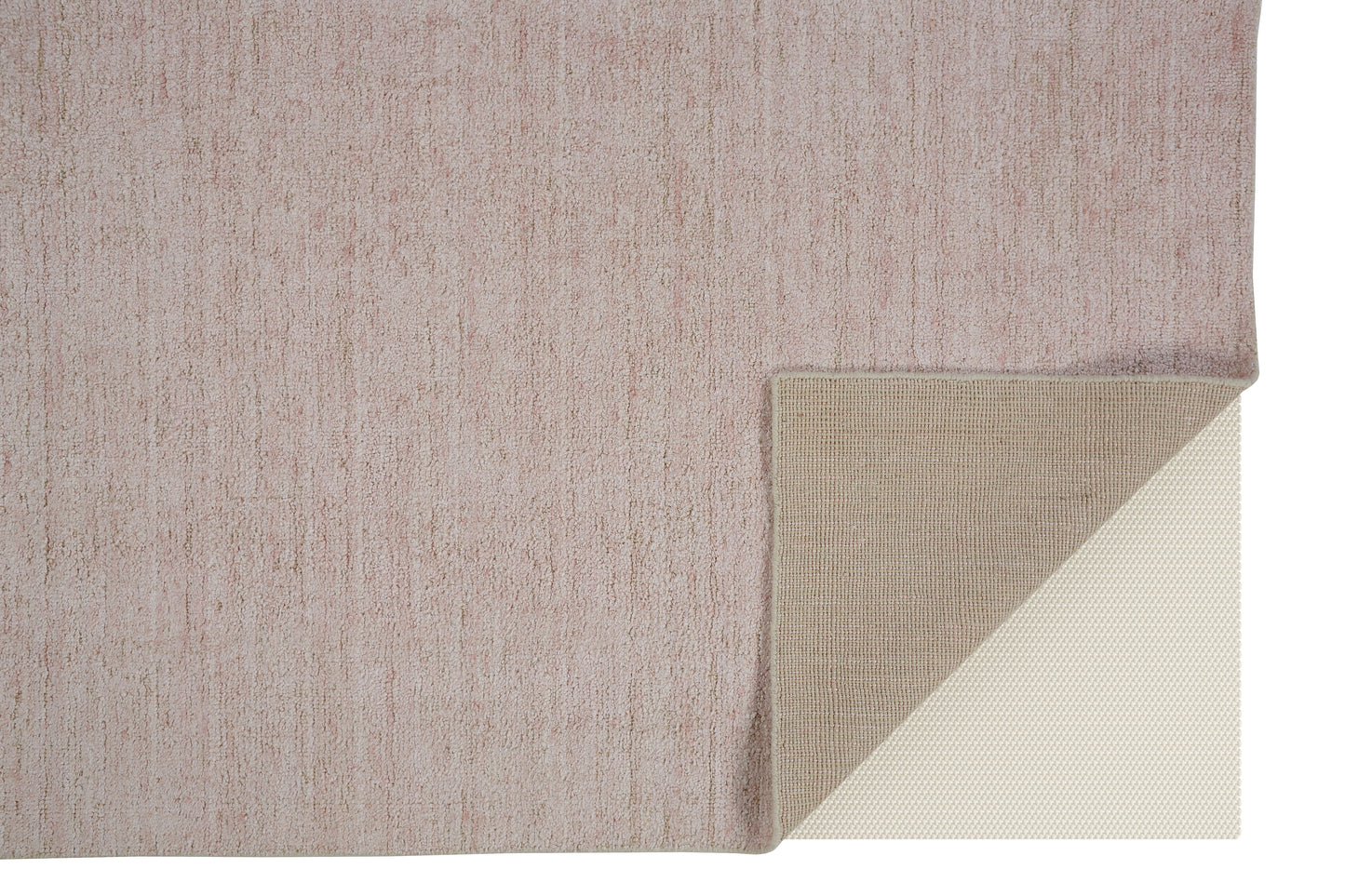Delino Transitional/Casual/Industrial Solid Pink/Ivory - Feizy Rug