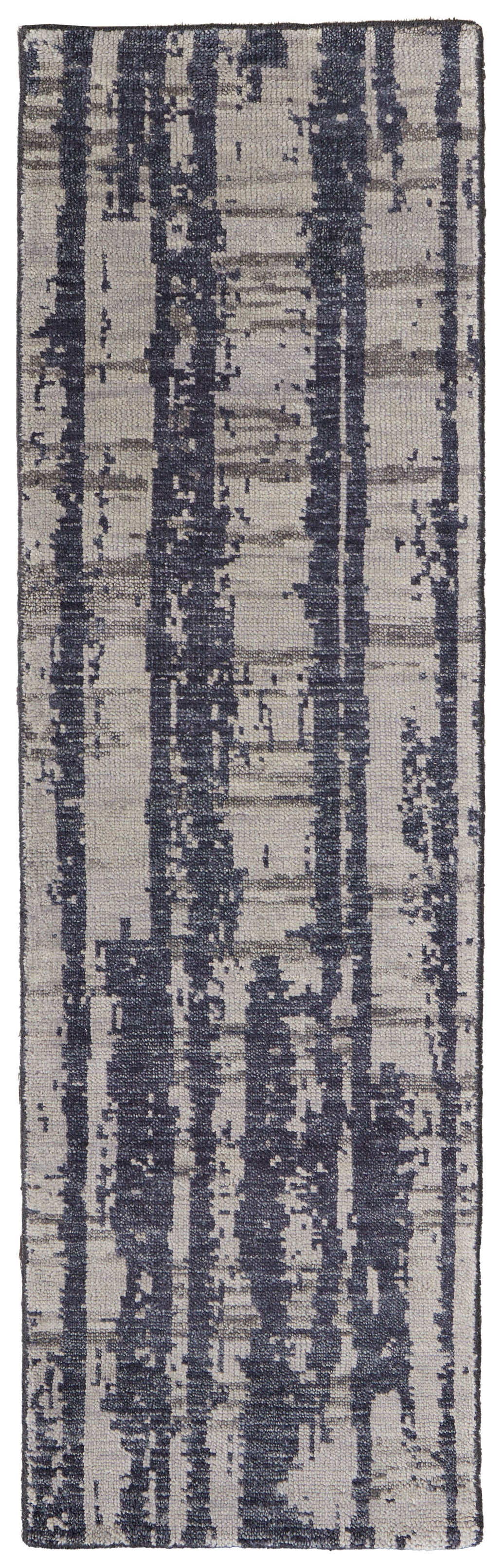 Altmar Modern/Bohemian & Eclectic/Industrial Abstract/Stripes Blue/Gray/Taupe - Feizy Rug