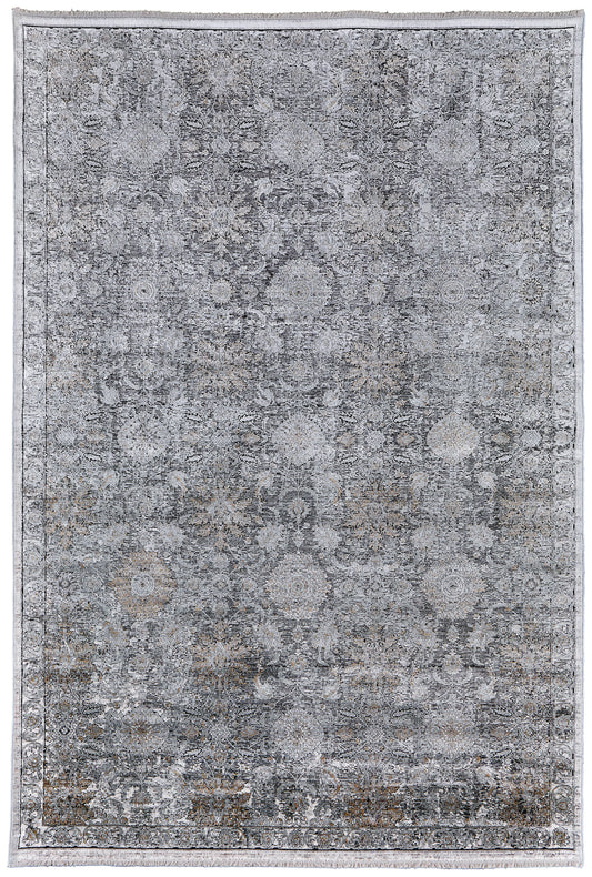 Sarrant Transitional/Farmhouse/Casual Gray/Silver/Tan Area Rug