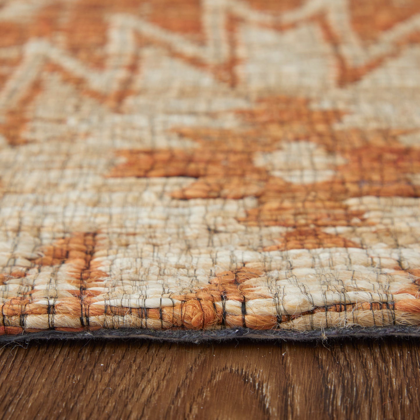 Lilliana Transitional/Global/Bohemian & Eclectic Geometric/Diamond Orange/Ivory/Tan - Feizy Rug
