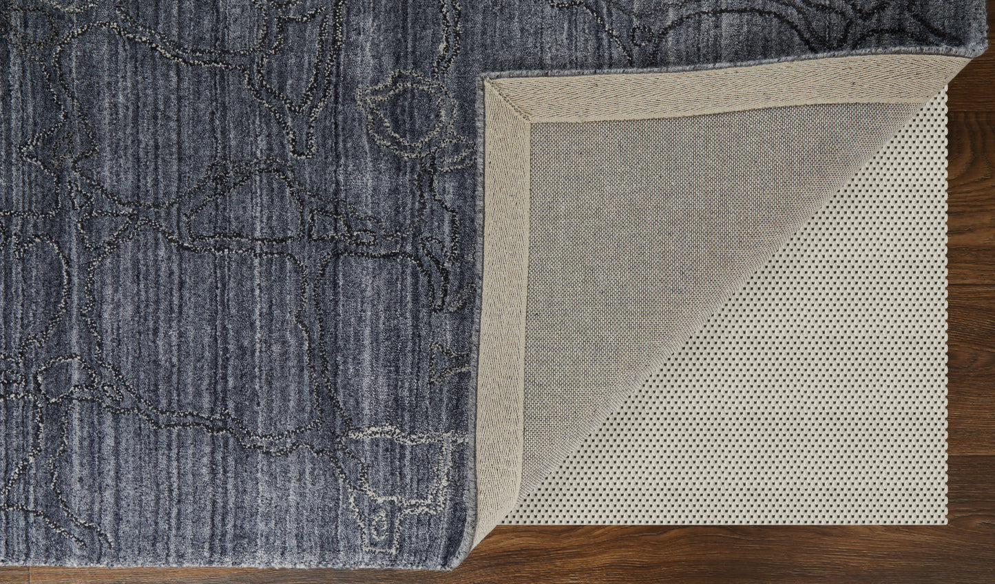 Whitton Modern/Industrial/Casual Gray/Blue Accent Rug