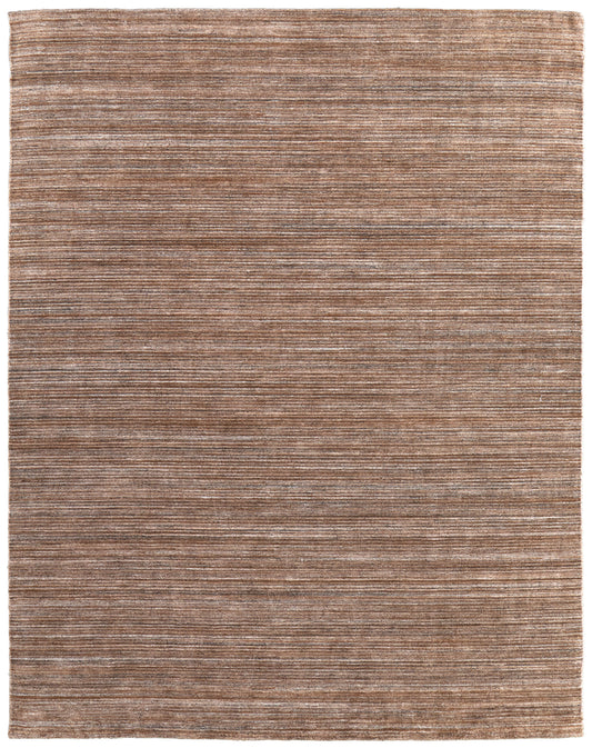 Lakewood Modern/Casual Solid/Distressed/Stripes Brown/Black/Gray - Feizy Rug