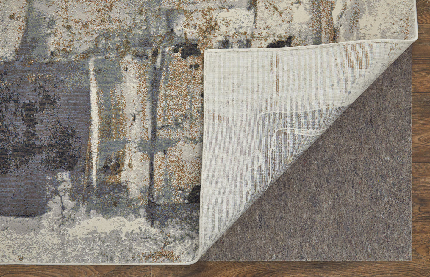 Clio Modern/Industrial/Bohemian & Eclectic Watercolor/Abstract Brown/Gray/Black - Feizy Rug