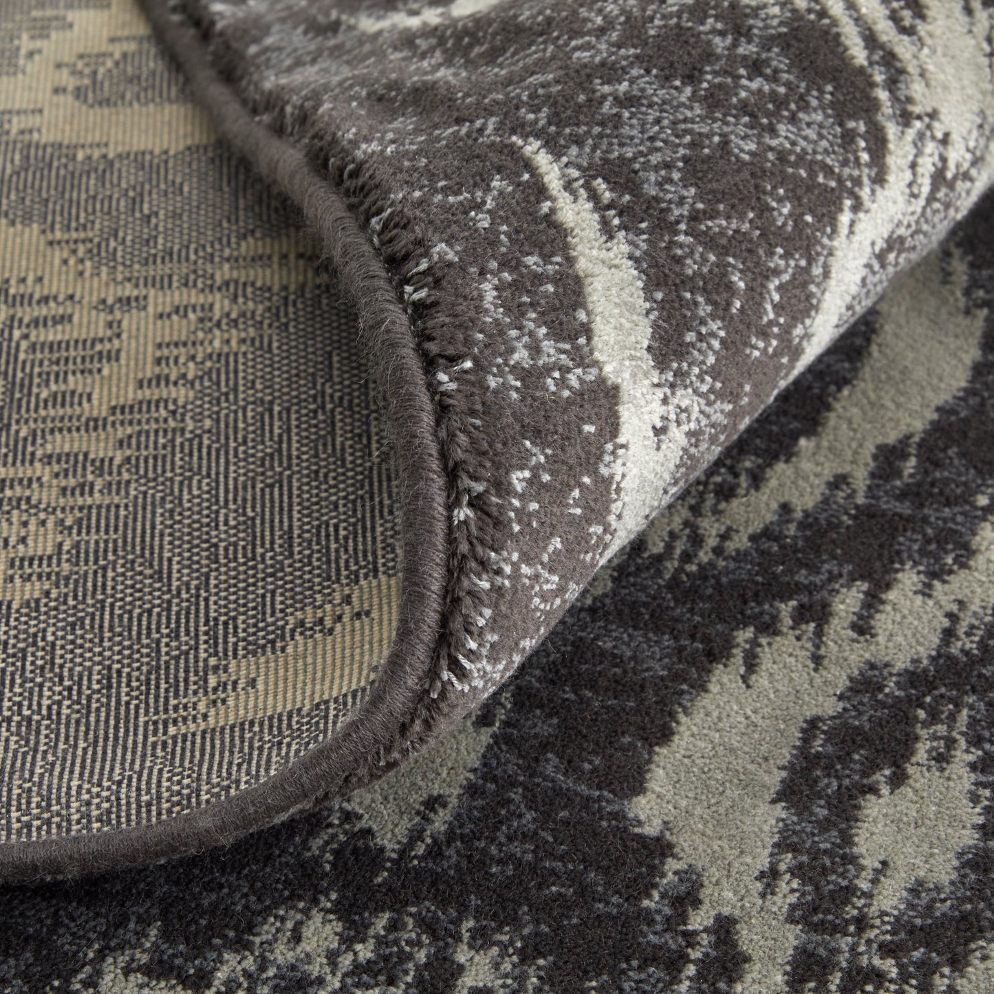 Azeri Iv Transitional/Global/French & Victorian Ikat/Damask/Scroll Gray/Taupe/Ivory - Feizy Rug