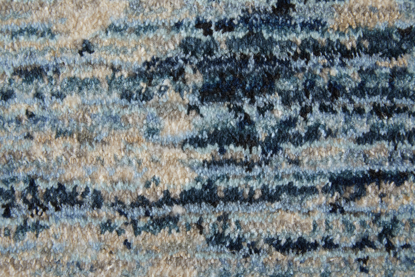 Sonora Modern/Industrial Abstract/Stripes/Distressed Blue/Ivory/Gray - Feizy Rug