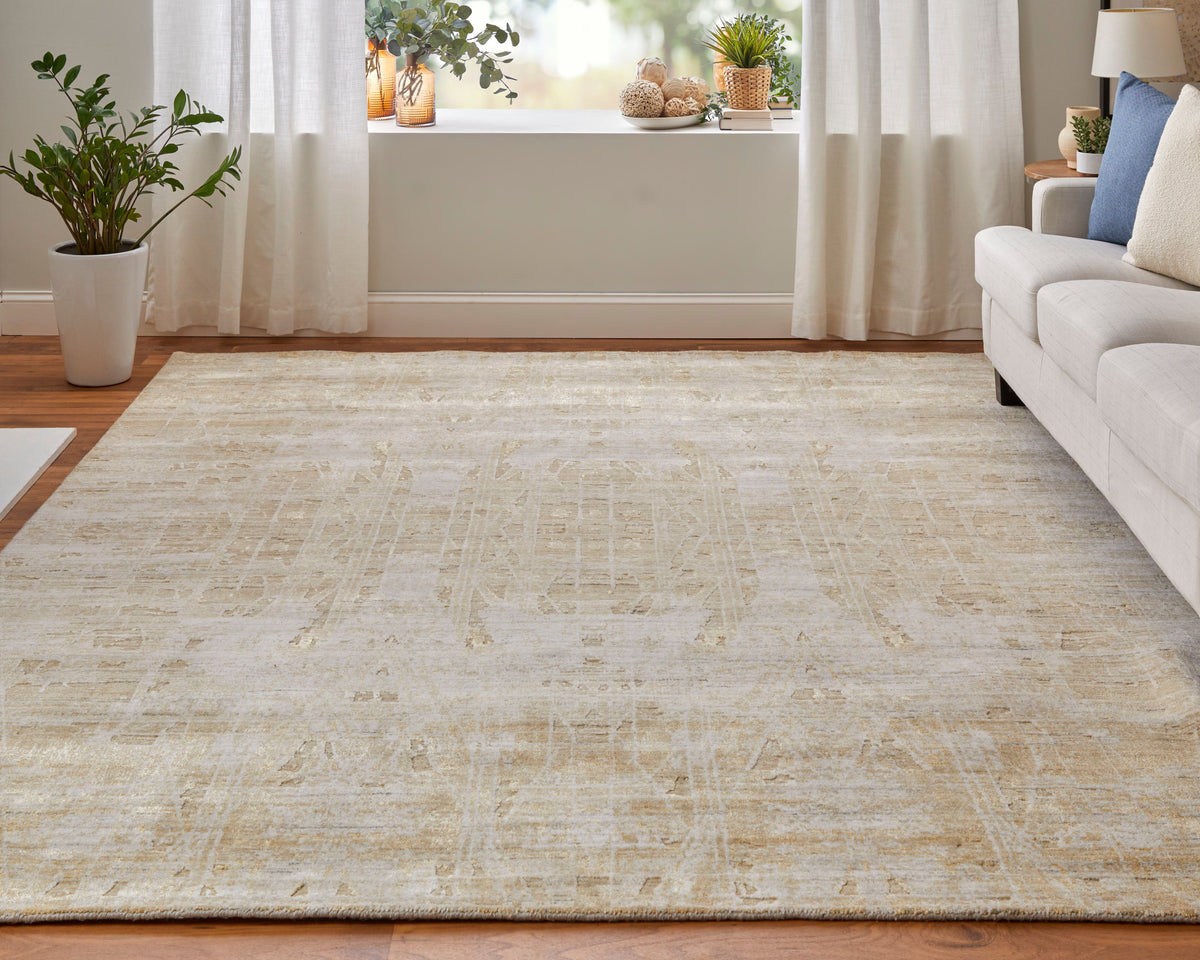 Eastfield Modern Abstract Yellow/Ivory/Gold 69FP - Feizy Rug