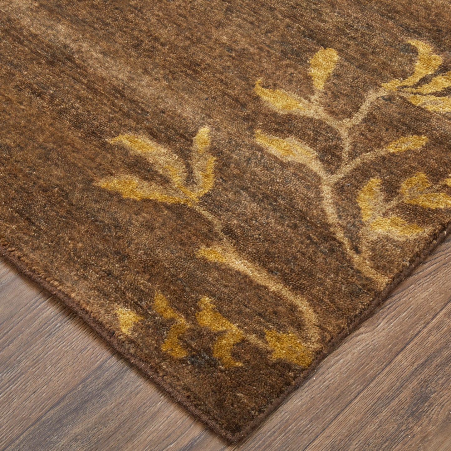 Cordonnet Transitional/Casual Floral & Botanical Green/Gold - Feizy Rug