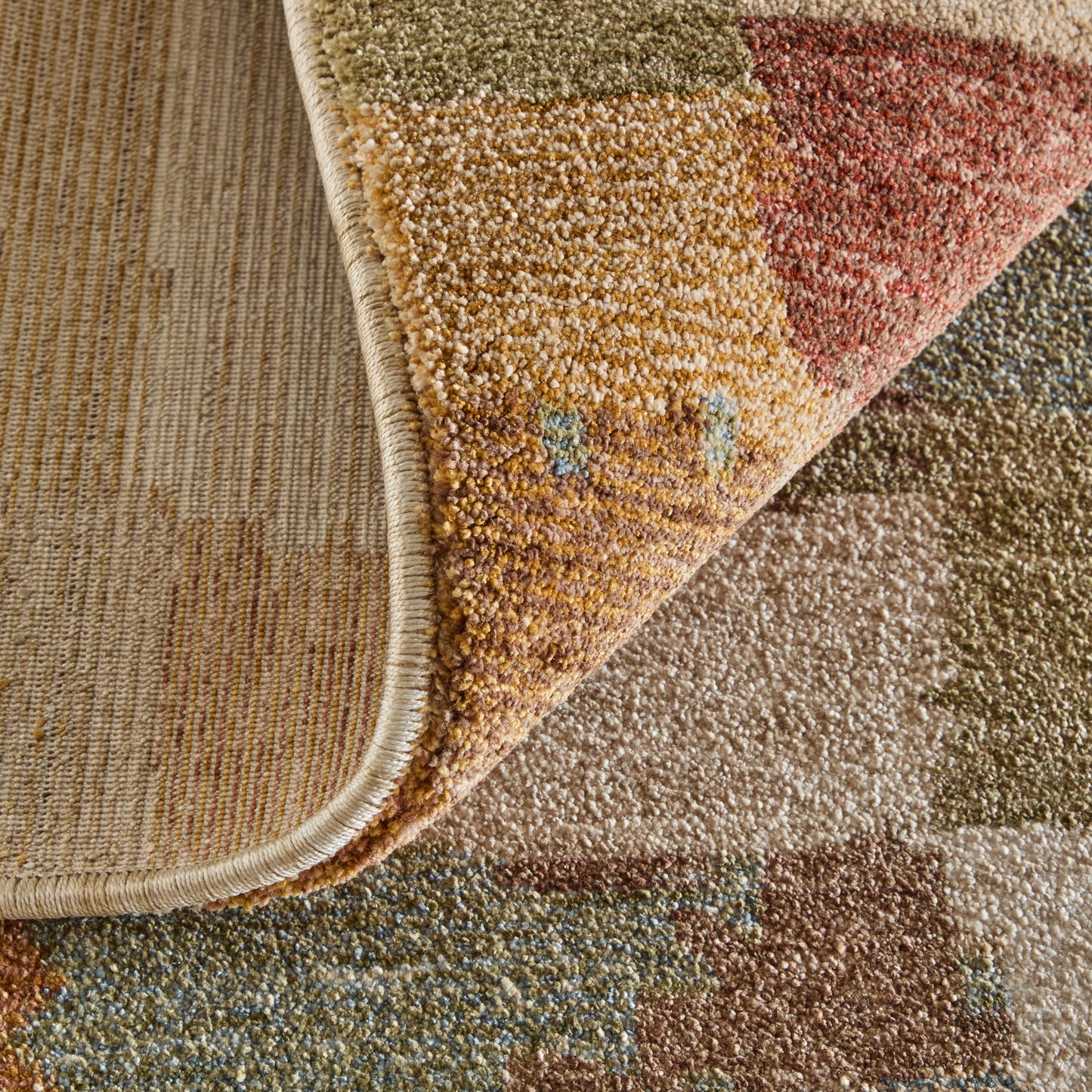 Pearson Modern Abstract/Color Block Brown/Tan/Green - Feizy Rug