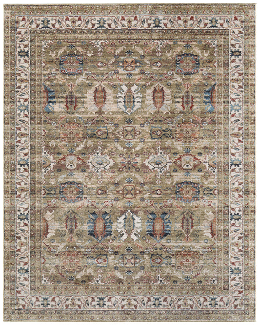 Pearson Traditional/Vintage Persian/Bordered Green/Ivory/Blue - Feizy Rug