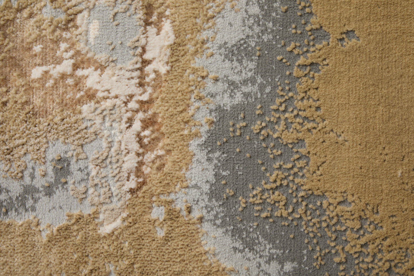 Aura Modern/Casual Gray/Ivory/Gold Accent Rug