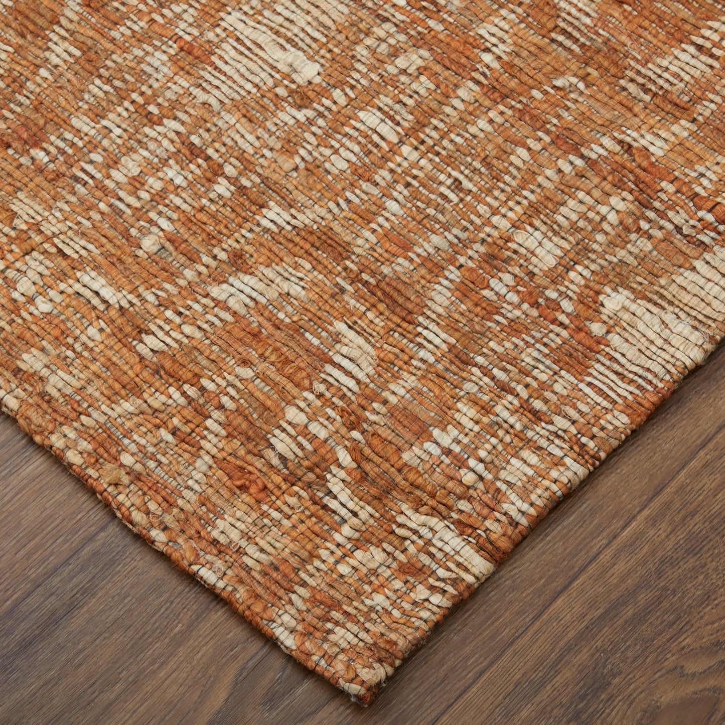 Lilliana Transitional/Farmhouse Geometric/Diamond Orange/Tan - Feizy Rug