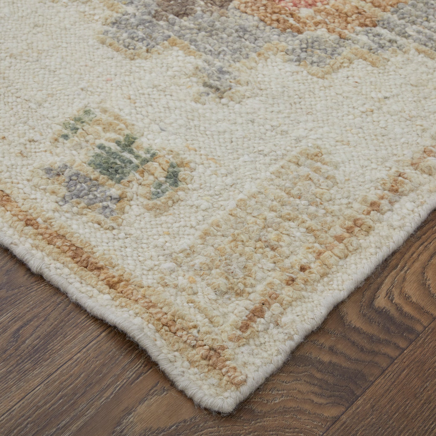 Grafton Transitional/Bohemian & Eclectic/Craftsman Floral & Botanical Ivory/Orange/Gray - Feizy Rug