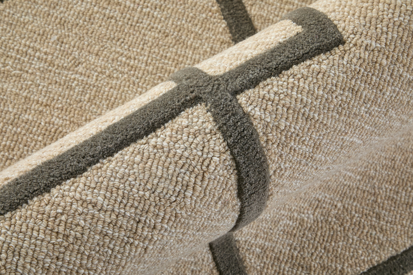Kimball Transitional/Casual Trellis & Lattice/Argyle/Diamond Ivory/Gray/Tan - Feizy Rug