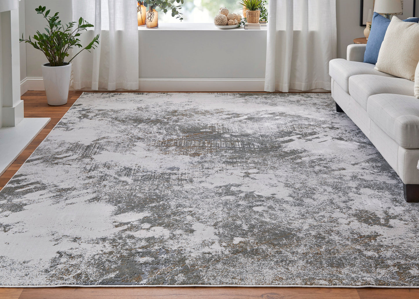 Waldor Modern/Bohemian & Eclectic/Industrial Gray/Silver/Taupe Accent Rug  Feizy Rugs Small Parcel,Feizy Rugs,Waldor,Gray/Silver/Taupe,1'8" x 2'10",Accent Rug,Polypropylene/Polyester,Modern/Bohemian & Eclectic/Industrial,Turkey