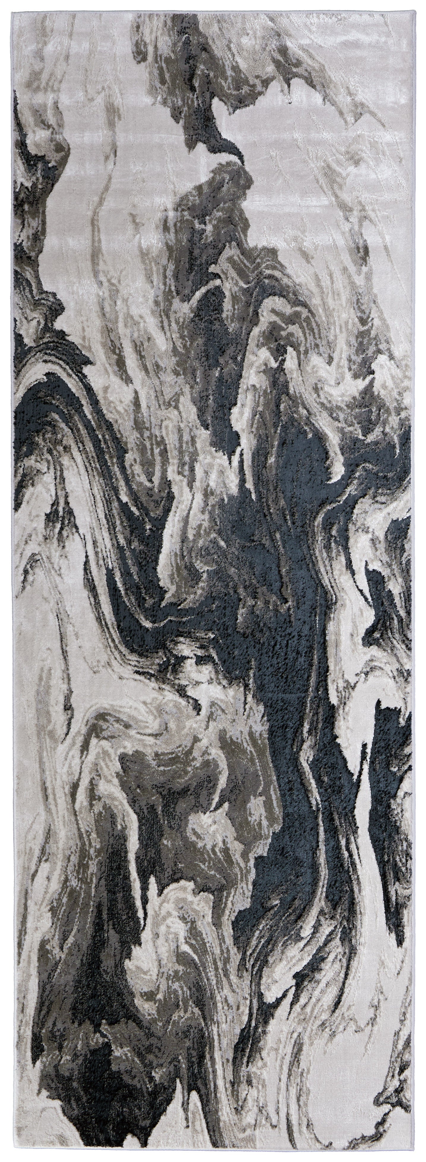 Micah Modern/Industrial/Casual Ivory/Black/Taupe Runner  Feizy Rugs Small Parcel,Feizy Rugs,Micah,Ivory/Black/Taupe,2'10" x 7'10",Runner,Polyester/Polypropylene,Modern/Industrial/Casual,Turkey