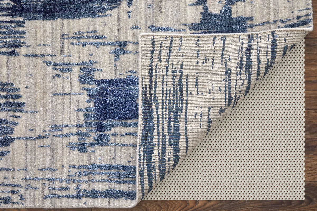 Eastfield Modern/Casual Abstract/Distressed Blue/Ivory 69AG - Feizy Rug