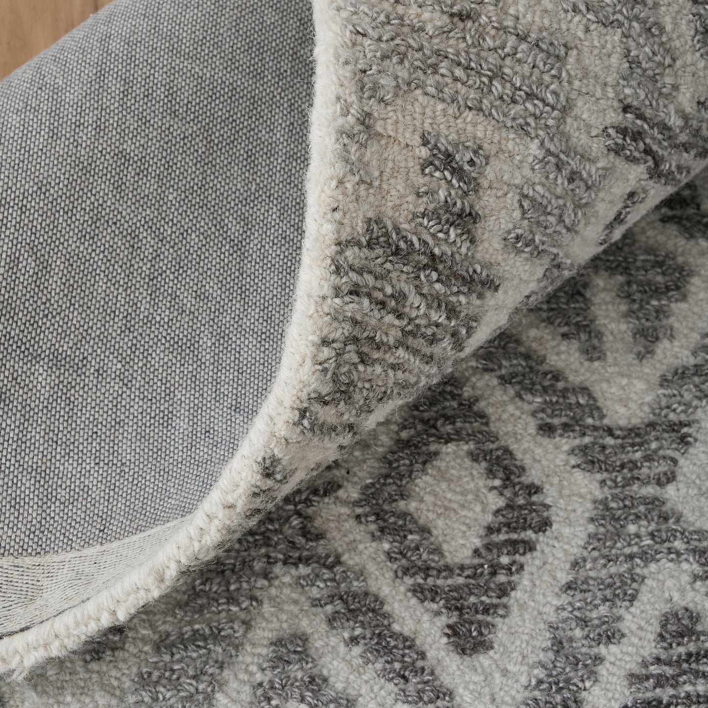 Asher Transitional/Bohemian & Eclectic/Global Distressed/Abstract/Moroccan Gray/White - Feizy Rug