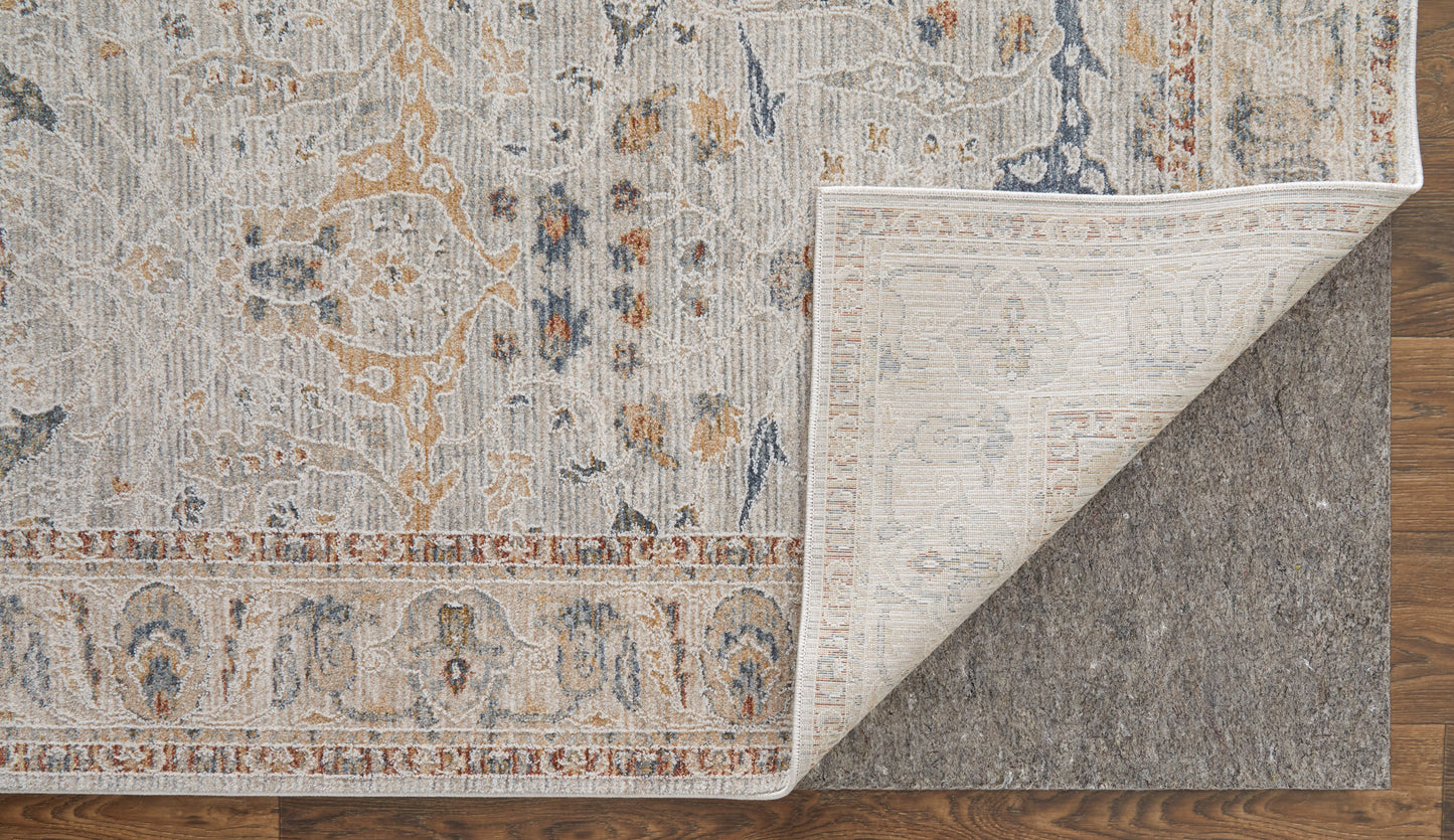 Pasha Transitional/Bohemian & Eclectic/Craftsman Ivory/Blue/Taupe Accent Rug  Feizy Rugs Small Parcel,Feizy Rugs,Pasha,Ivory/Blue/Taupe,2' x 3',Accent Rug,Polyester,Transitional/Bohemian & Eclectic/Craftsman,Turkey
