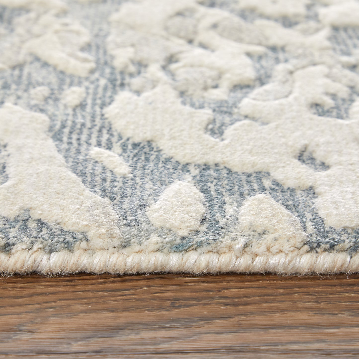 Braden Modern/Industrial/Casual Abstract/Watercolor Ivory/Blue/Gray - Feizy Rug