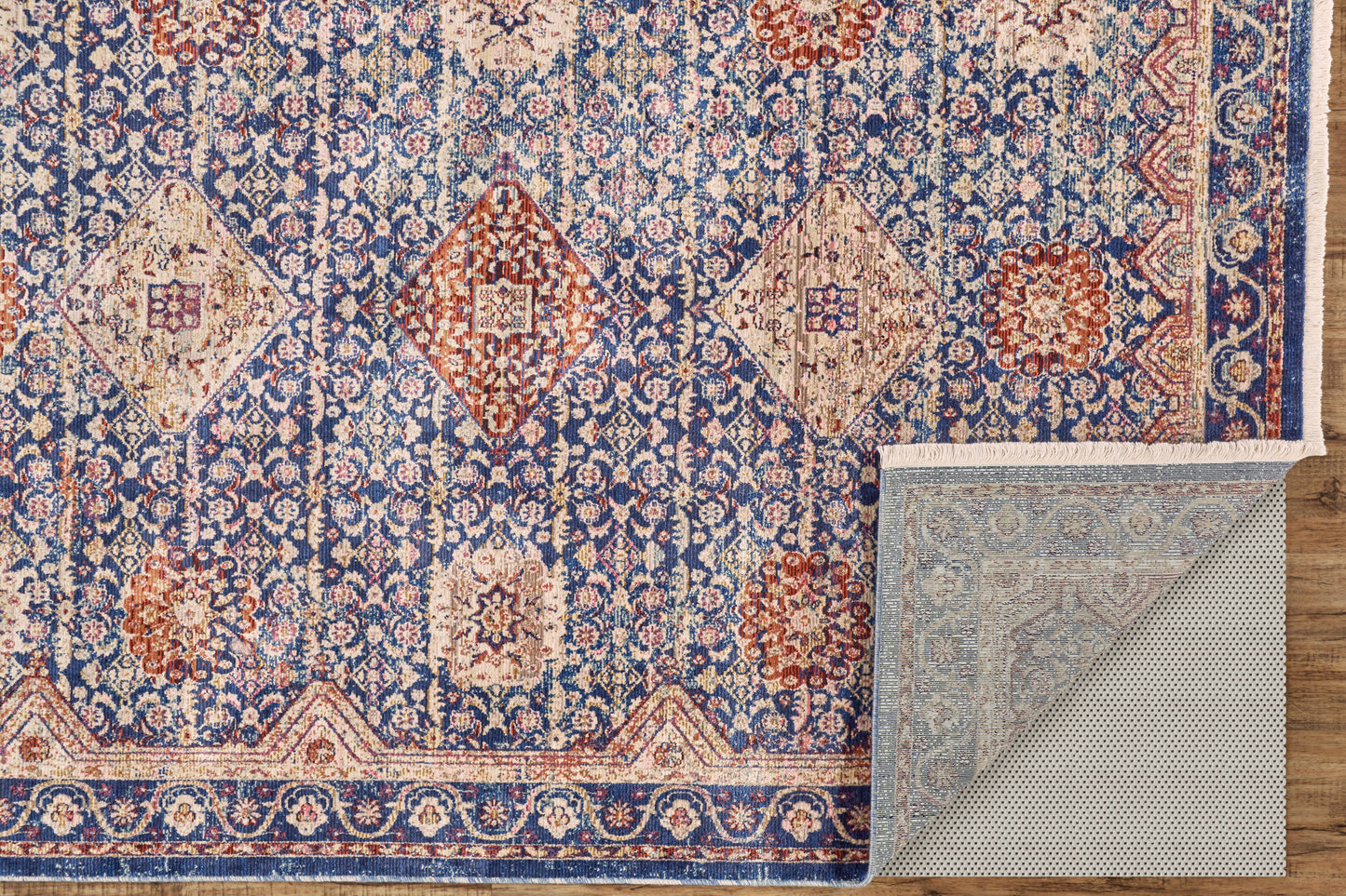 Torina Traditional/Classic/Casual Oriental/Bordered Blue/Red/Gold - Feizy Rug