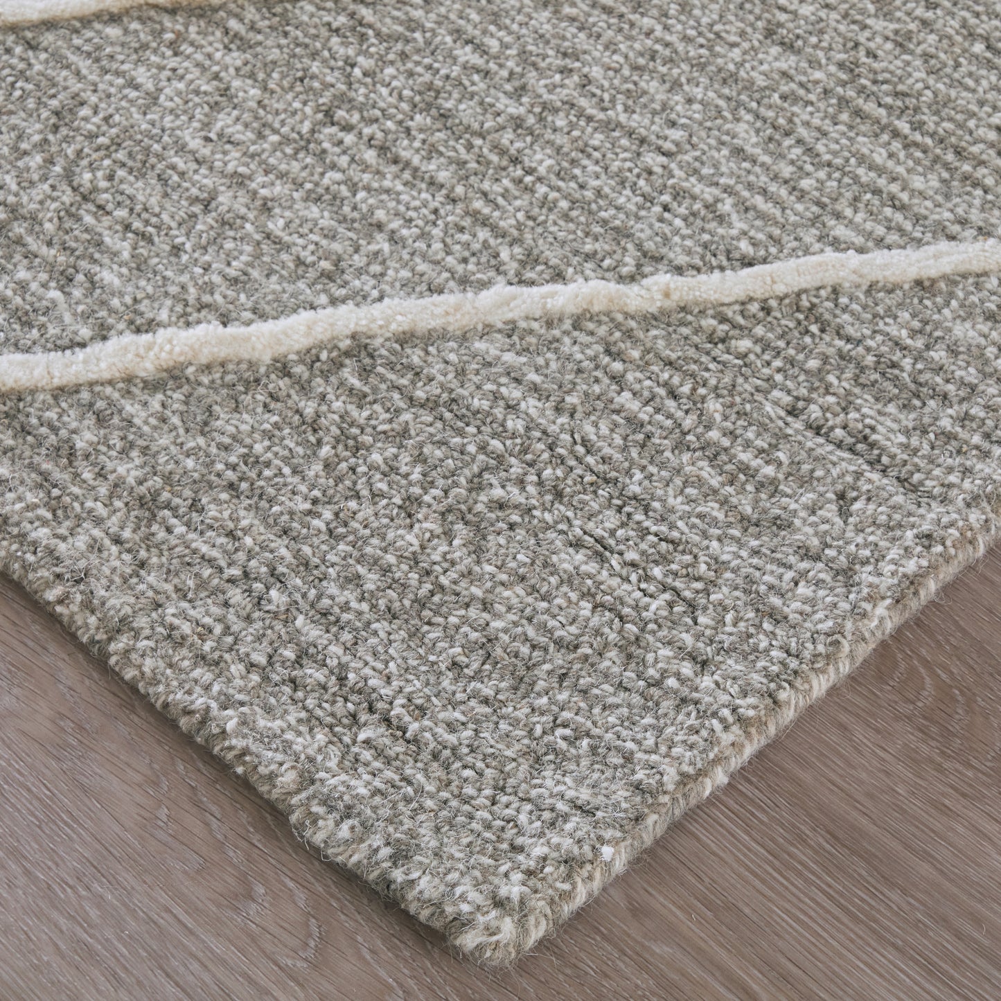 Euclid Transitional/Industrial/Farmhouse Abstract/Geometric Taupe/Ivory/Gray - Feizy Rug