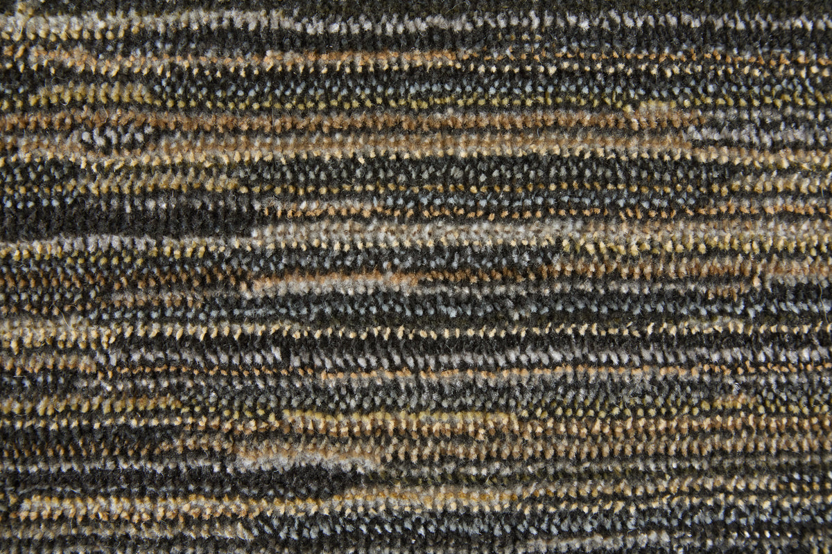 Priestley Modern Solid/Stripes Taupe - Feizy Rug