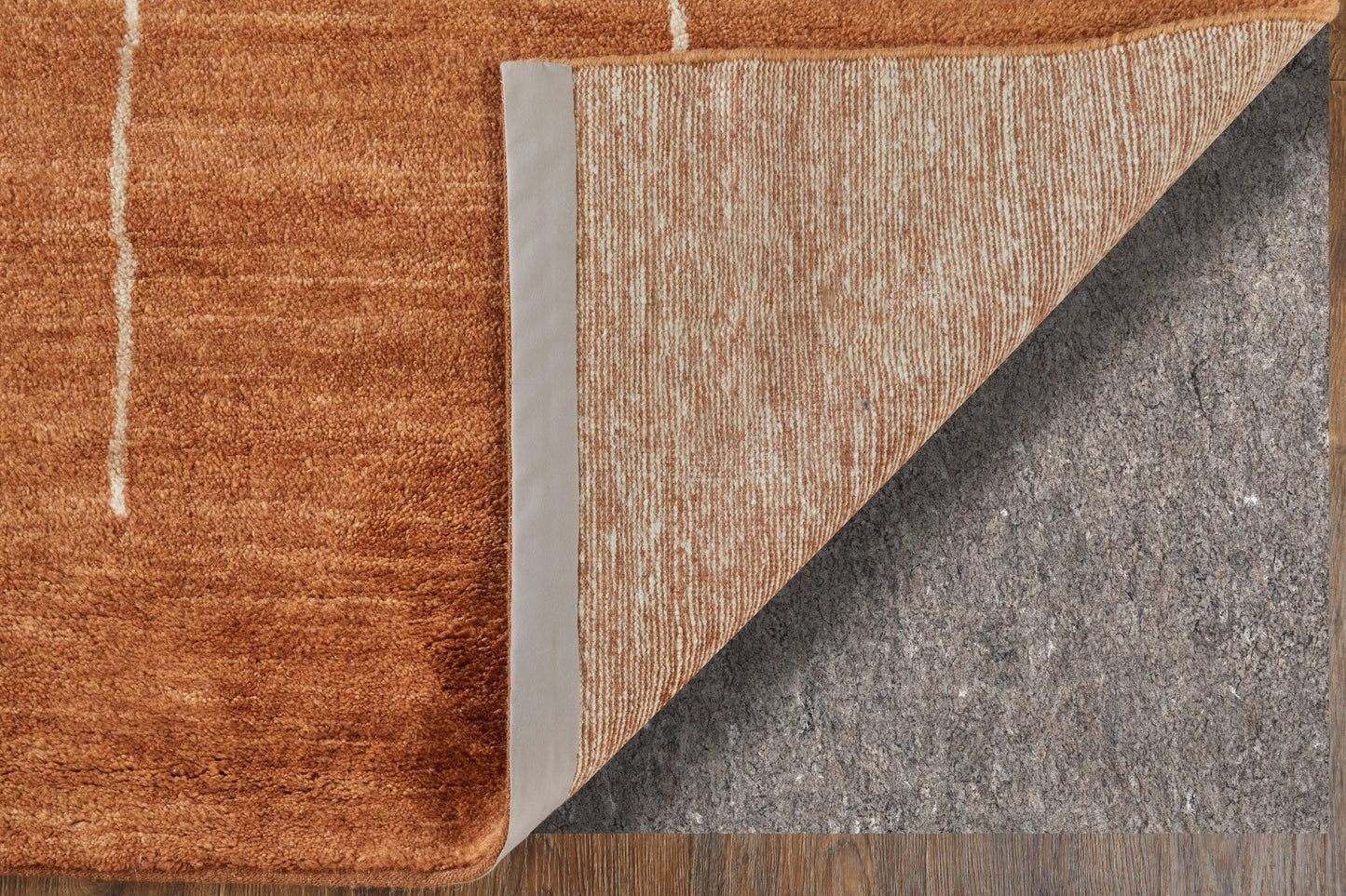 Agape Modern/Bohemian & Eclectic Abstract/Distressed Orange/White - Feizy Rug