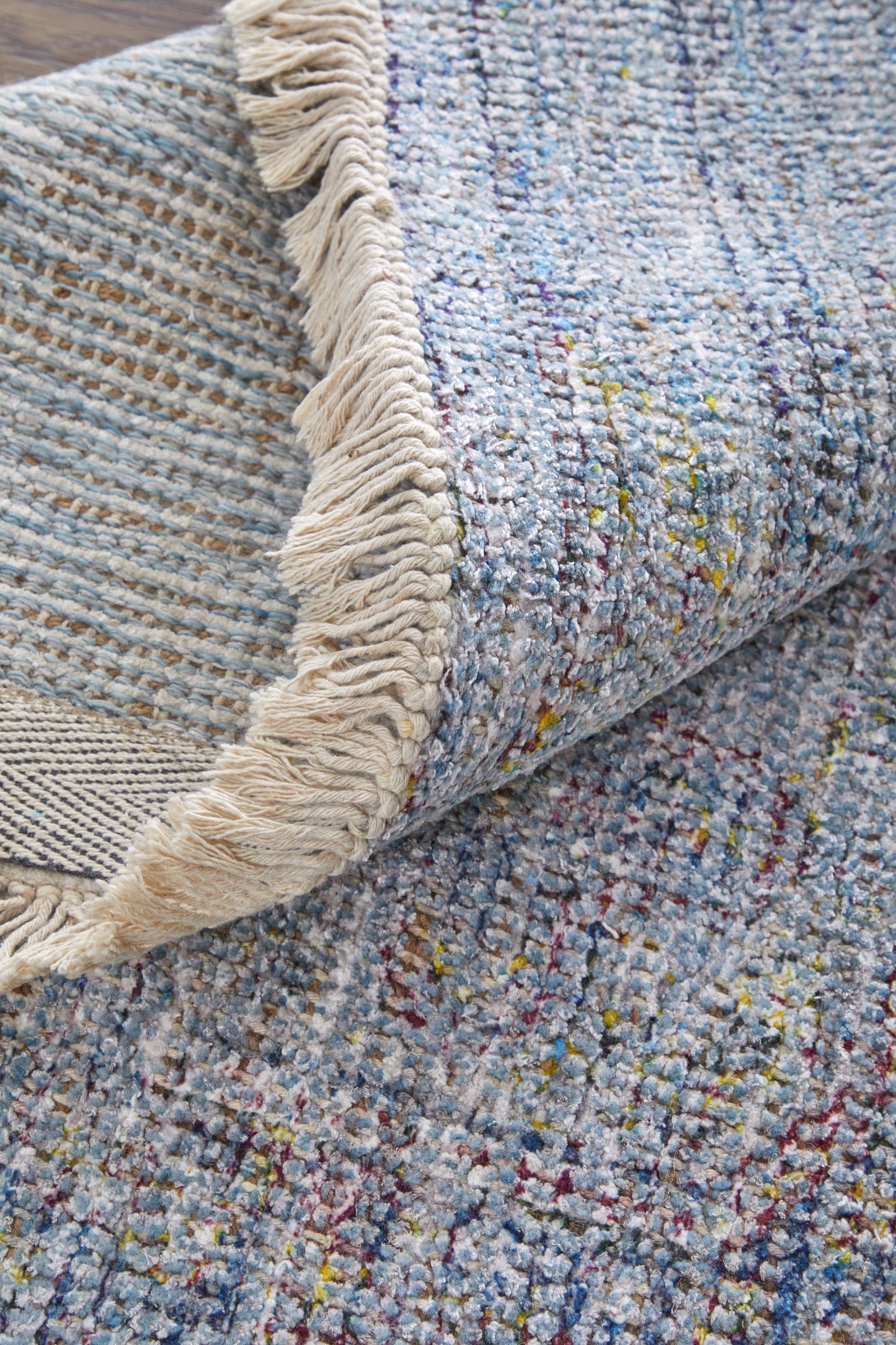 Caldwell Transitional/Bohemian & Eclectic Blue/Ivory Area Rug