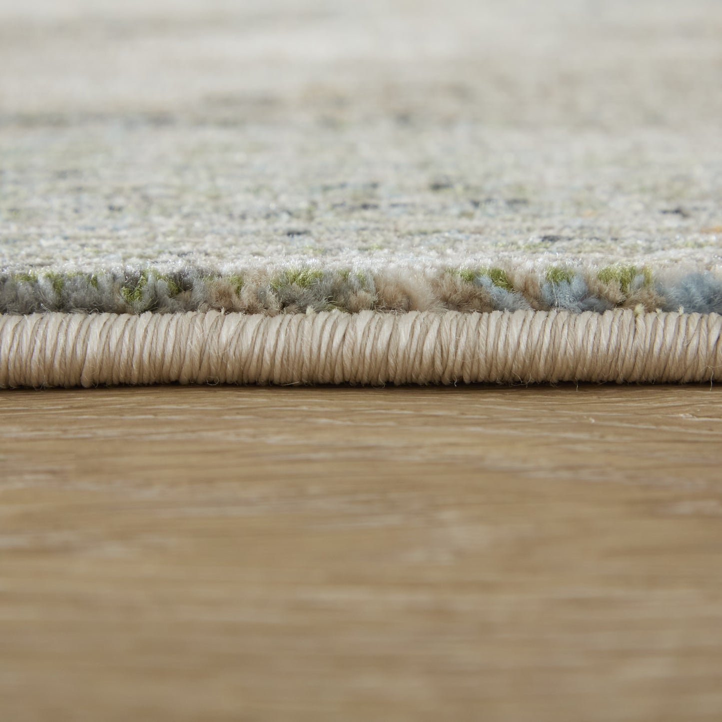 Sonora Modern/Industrial Abstract/Distressed Taupe/Ivory/Blue - Feizy Rug