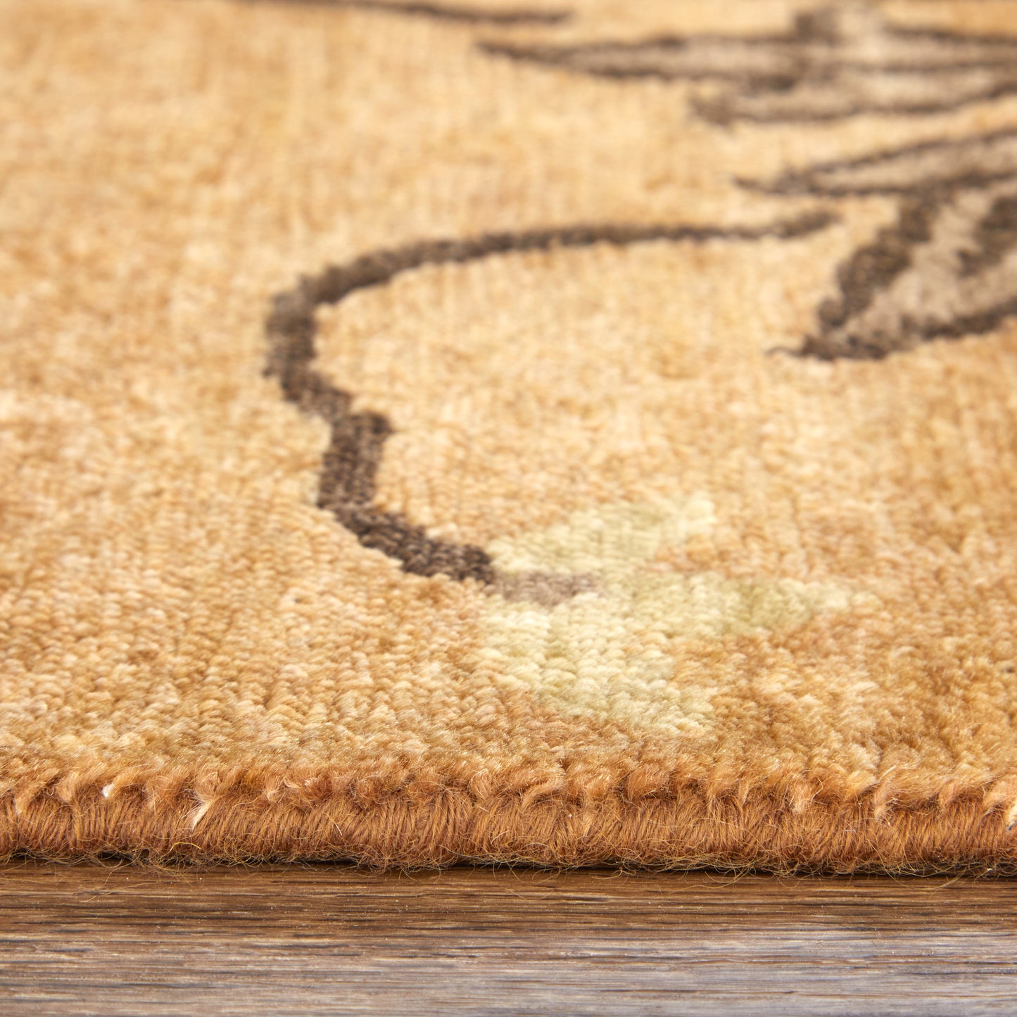 Cordonnet Transitional/Casual Floral & Botanical Brown/Orange - Feizy Rug