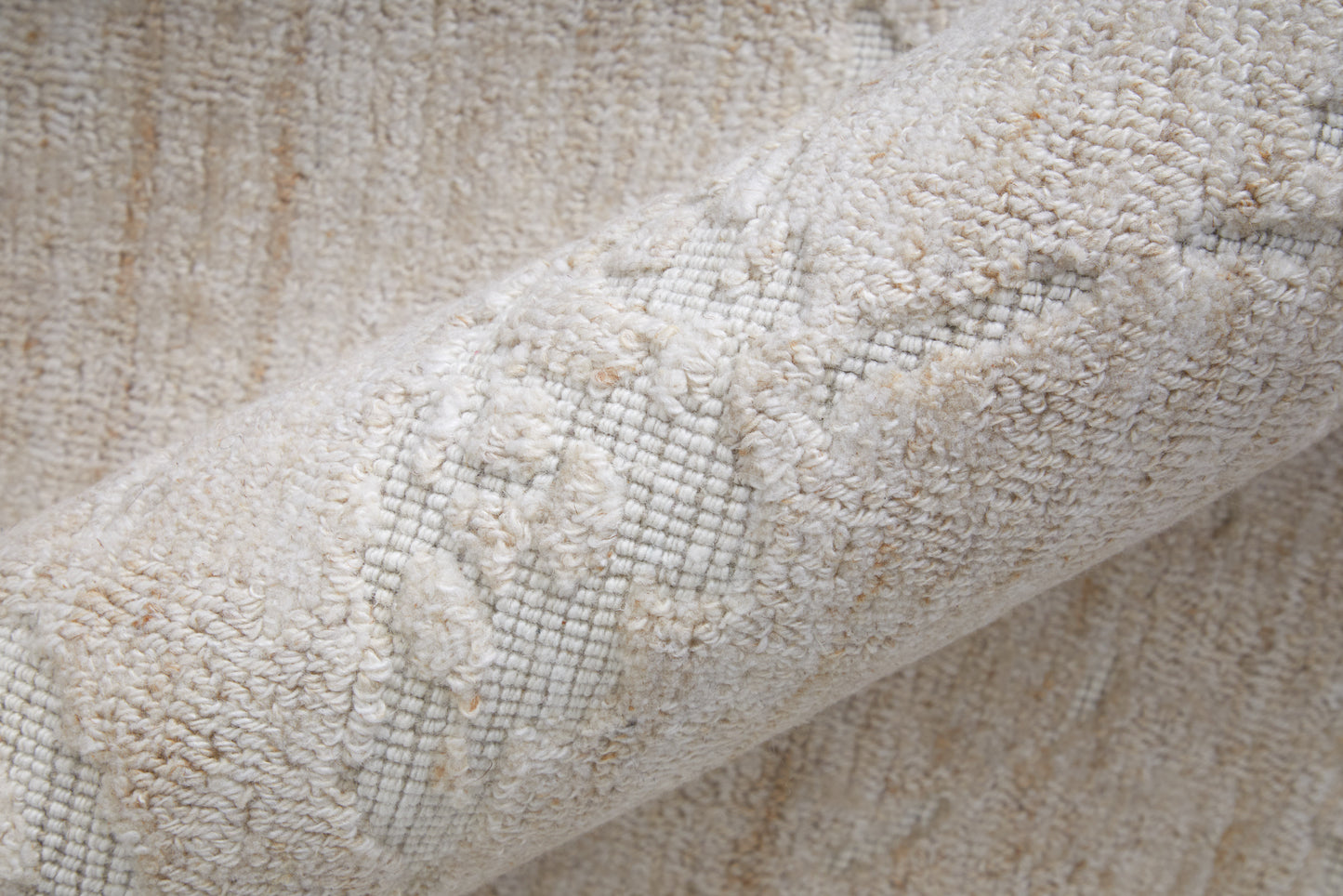 Aldrich Modern/Industrial/Casual Solid/Abstract Tan/Ivory - Feizy Rug