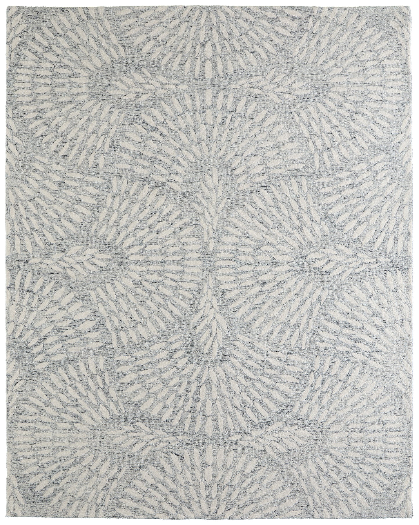 Wallace Modern/Bohemian & Eclectic Floral & Botanical Gray/Ivory - Feizy Rug