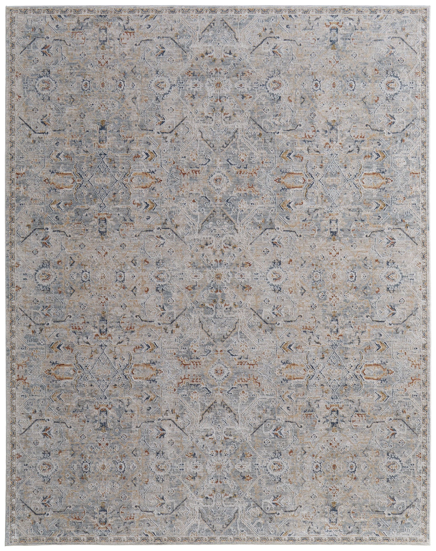 Pasha Transitional/Bohemian & Eclectic/Global Ivory/Blue/Tan Accent Rug  Feizy Rugs Small Parcel,Feizy Rugs,Pasha,Ivory/Blue/Tan,2' x 3',Accent Rug,Polyester,Transitional/Bohemian & Eclectic/Global,Turkey