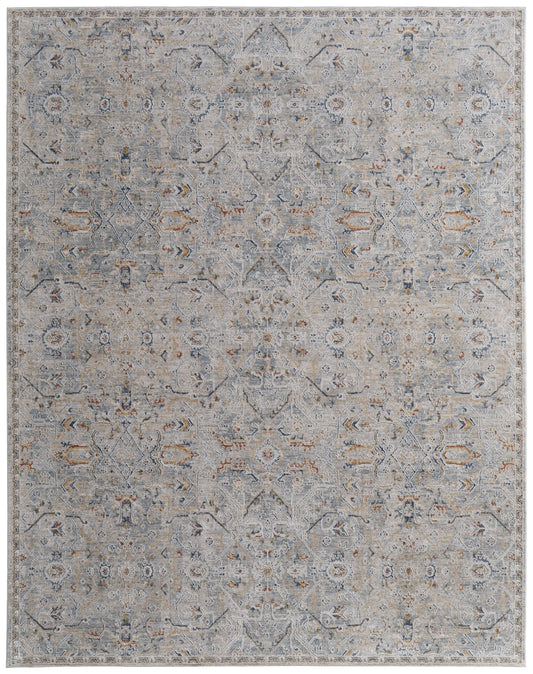 Pasha Transitional/Bohemian & Eclectic/Global Ivory/Blue/Tan Accent Rug  Feizy Rugs Small Parcel,Feizy Rugs,Pasha,Ivory/Blue/Tan,2' x 3',Accent Rug,Polyester,Transitional/Bohemian & Eclectic/Global,Turkey