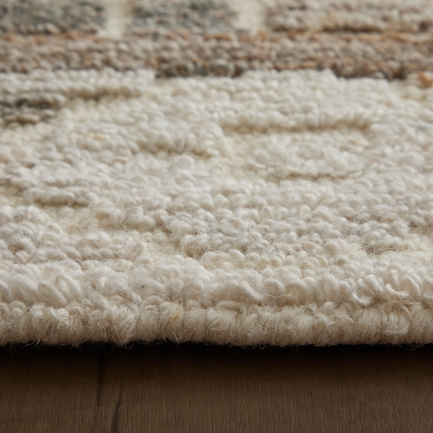 Asher Transitional/Bohemian & Eclectic/Casual Distressed/Moroccan Ivory/Tan/Gray - Feizy Rug