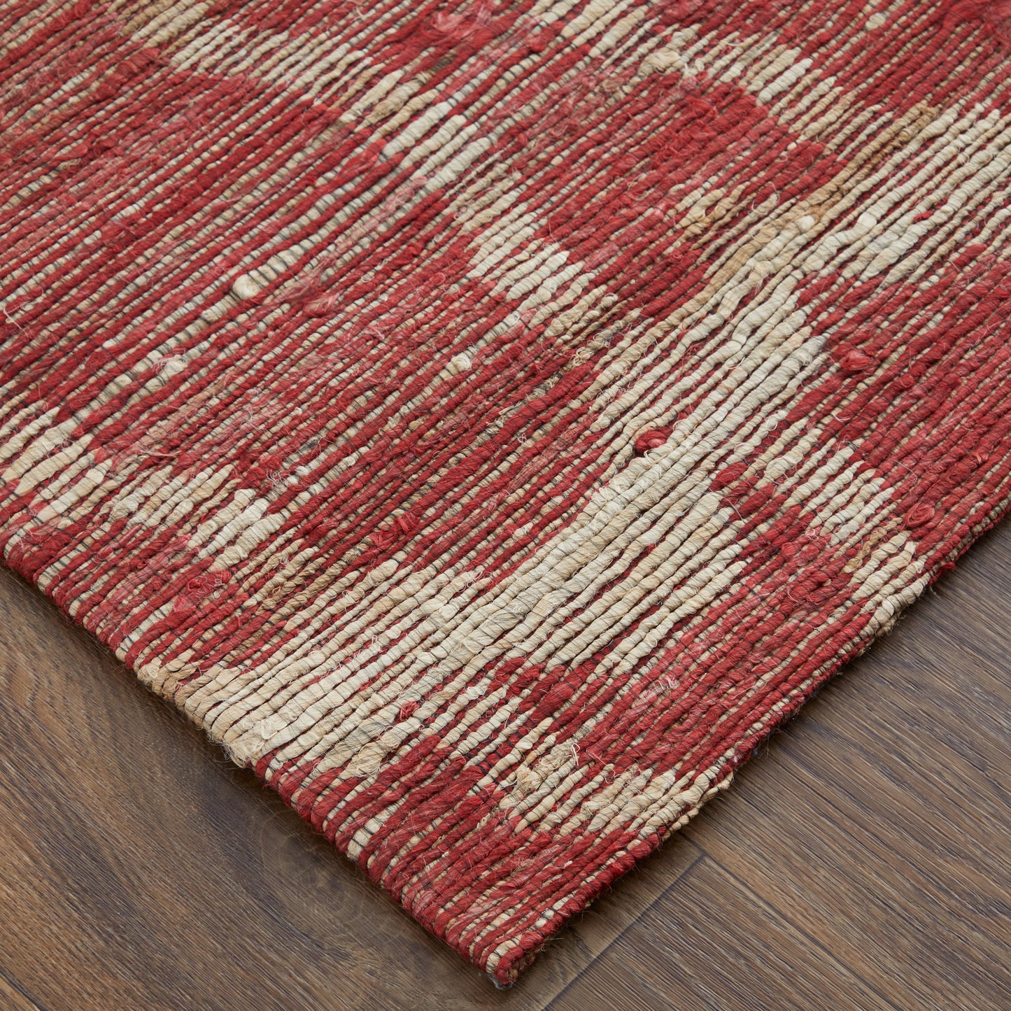 Lilliana Transitional/Bohemian & Eclectic/Casual Geometric/Ikat/Damask Red/Tan - Feizy Rug