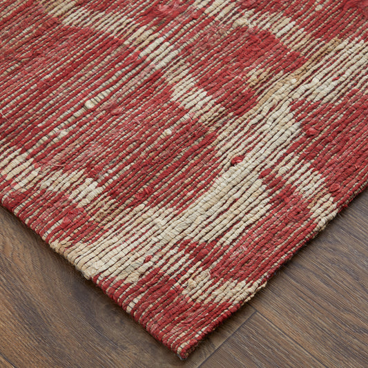 Lilliana Transitional/Bohemian & Eclectic/Casual Geometric/Ikat/Damask Red/Tan - Feizy Rug