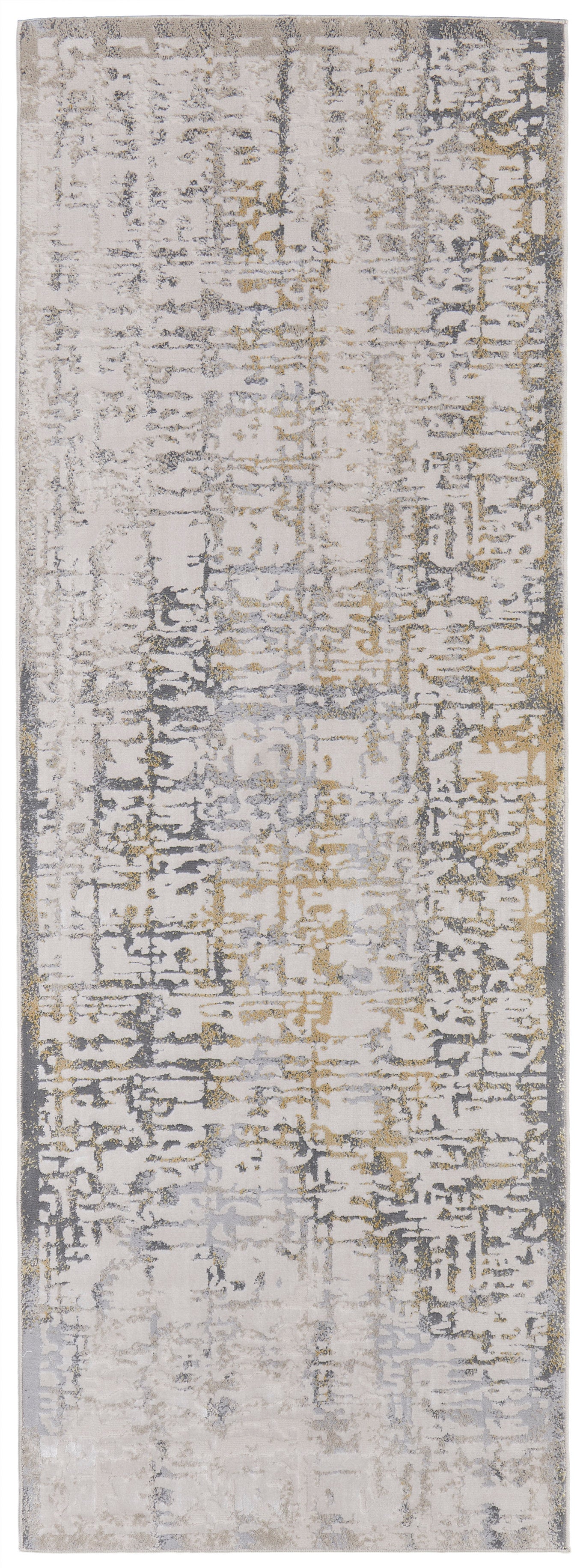 Waldor Modern/Industrial Ivory/Gray Runner  Feizy Rugs Small Parcel,Feizy Rugs,Waldor,Ivory/Gray,2'10" x 7'10",Runner,Polypropylene/Polyester,Modern/Industrial,Turkey