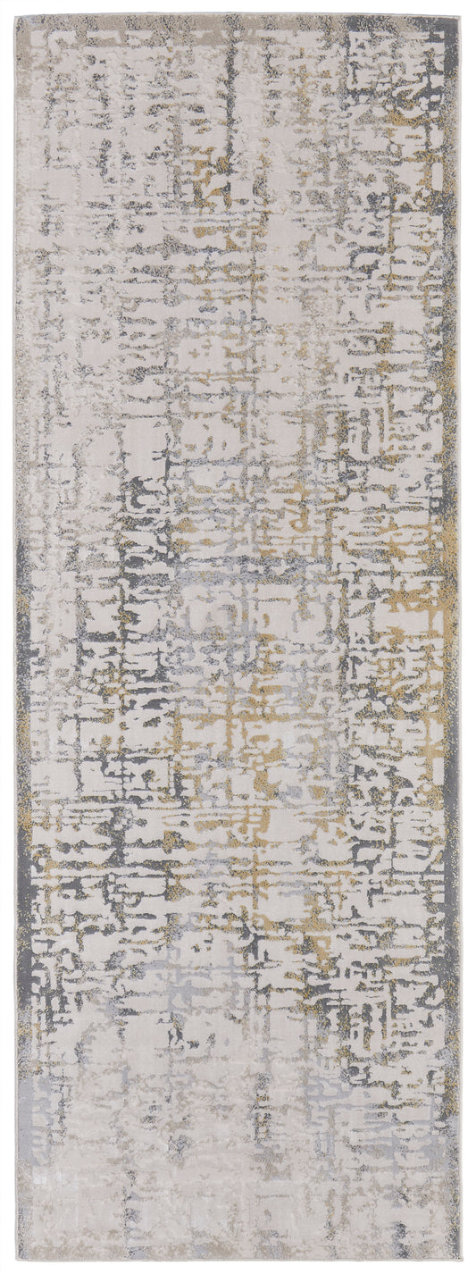 Waldor Modern/Industrial Ivory/Gray Runner  Feizy Rugs Small Parcel,Feizy Rugs,Waldor,Ivory/Gray,2'10" x 7'10",Runner,Polypropylene/Polyester,Modern/Industrial,Turkey