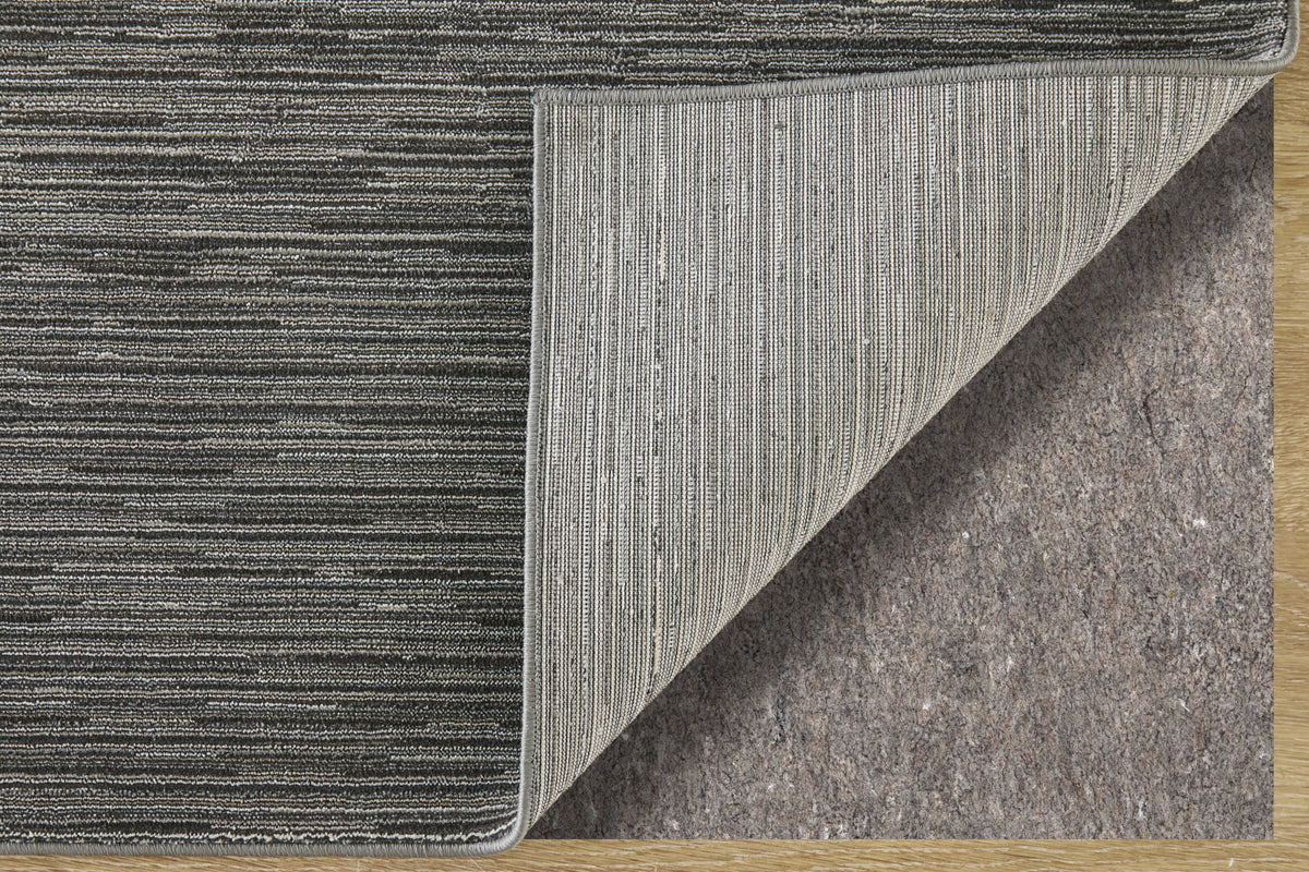 Priestley Modern Solid/Stripes Gray - Feizy Rug